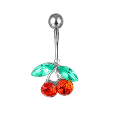 Piercing Jewelry Fruit Cherry Pendant Belly Ring