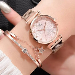 Luxury Magnetic Quartz Bracelet/Watch Set