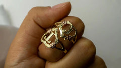 Solid Gold Customized Initial Ring