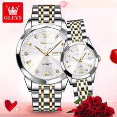 Olevs Diamond 3D Watch Set