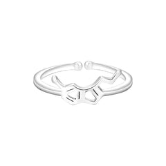 Kinitial Bat Rings Handmade Spider Web Animal Tail Puzzle Jewelry Open Adjustable Encircle Ring Wholesale Bijoux