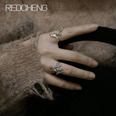 Charming Vintage Hollow Opening Rings