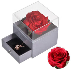 Jewelry Box Preserved Flower Rose Necklace Box