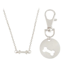 Dog Bone Charm Necklace And Collar Jewelry