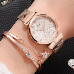 Luxury Magnetic Quartz Bracelet/Watch Set