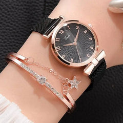 Luxury Magnetic Quartz Bracelet/Watch Set