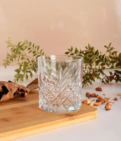 Paşabahçe 52790 Timeless 4 Pieces Whiskey and Water Glasses, 345 cc