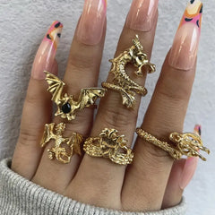 Retro Boho Rings Set