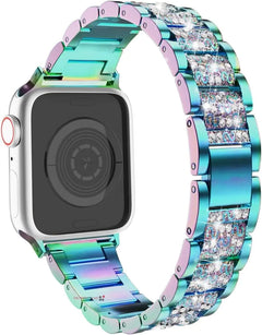 Crystal Bling Band Case iWatch Strap For Apple Watch Ultra Series 8 7 SE 6 5 4 3