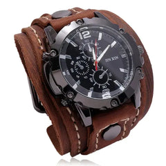 Men's Quartz Wide Band Watches