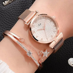 Luxury Magnetic Quartz Bracelet/Watch Set