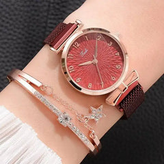 Luxury Magnetic Quartz Bracelet/Watch Set