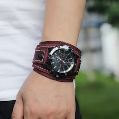 Men's Quartz Wide Band Watches