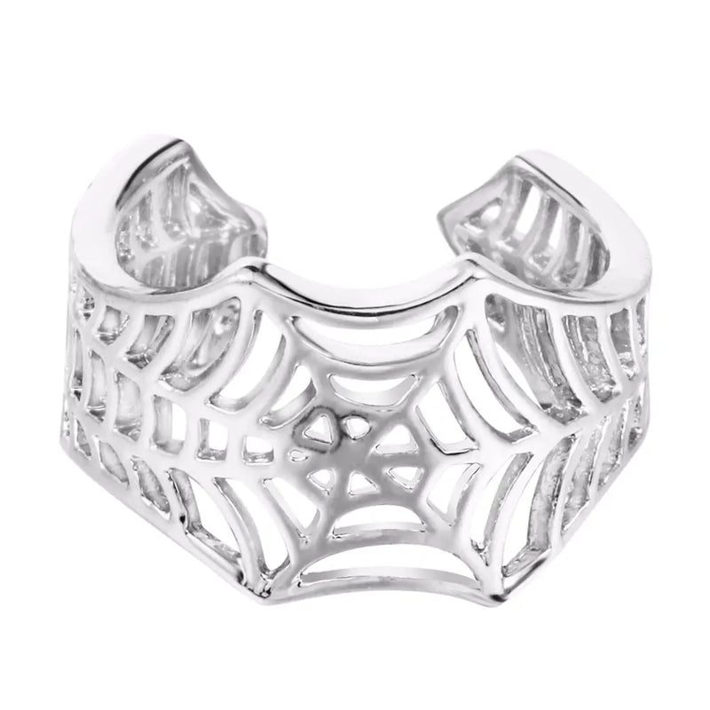 Kinitial Bat Rings Handmade Spider Web Animal Tail Puzzle Jewelry Open Adjustable Encircle Ring Wholesale Bijoux