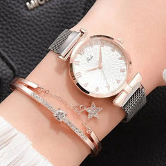 Luxury Magnetic Quartz Bracelet/Watch Set