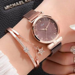 Luxury Magnetic Quartz Bracelet/Watch Set