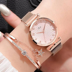 Luxury Magnetic Quartz Bracelet/Watch Set