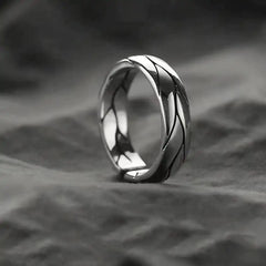 Metal Open Crack Pattern Rings