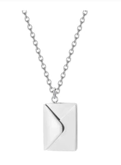 Love Letter Envelope Pendant Necklace Customized Stainless Steel