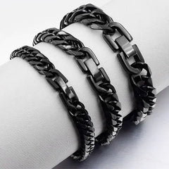 Stainless Steel Curb Dome Link Wristband Jewelry