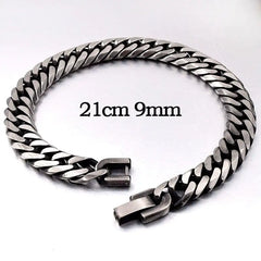 Stainless Steel Curb Dome Link Wristband Jewelry